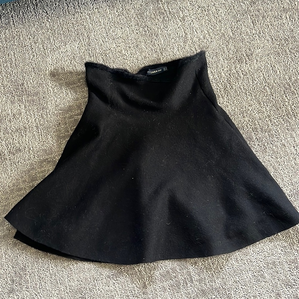 zara knit black skirt